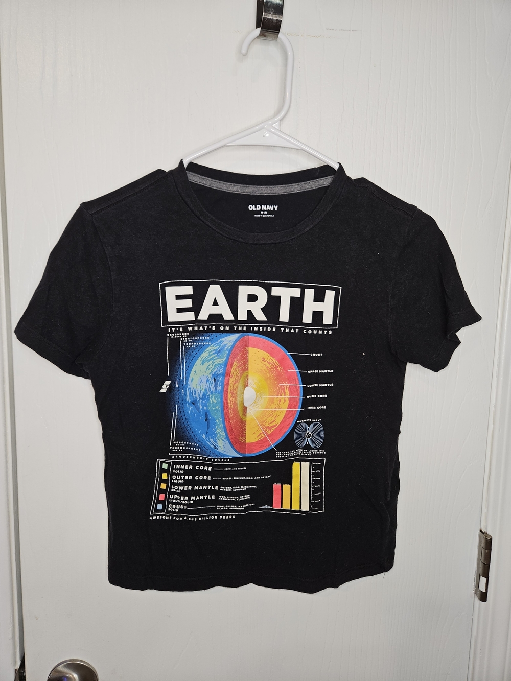 Old Navy Kids Black "Earth" Graphic Tee